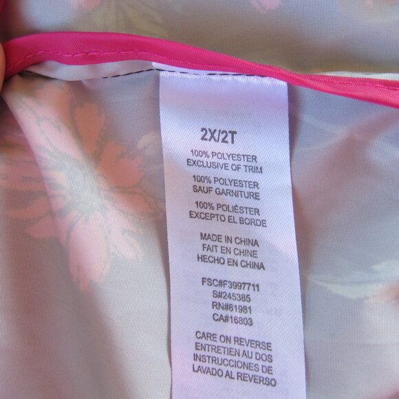 Signature Weekend Women Floral Zip Up Lightweight Windbreaker Raincoat Jacket - Picture 5 of 8